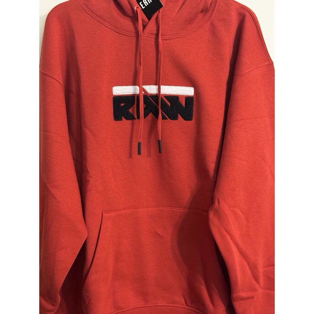 Rawgear Hoodie Men's Sz L Red Oversized Logo Heavyweight NWT Workout - Picture 10 of 14